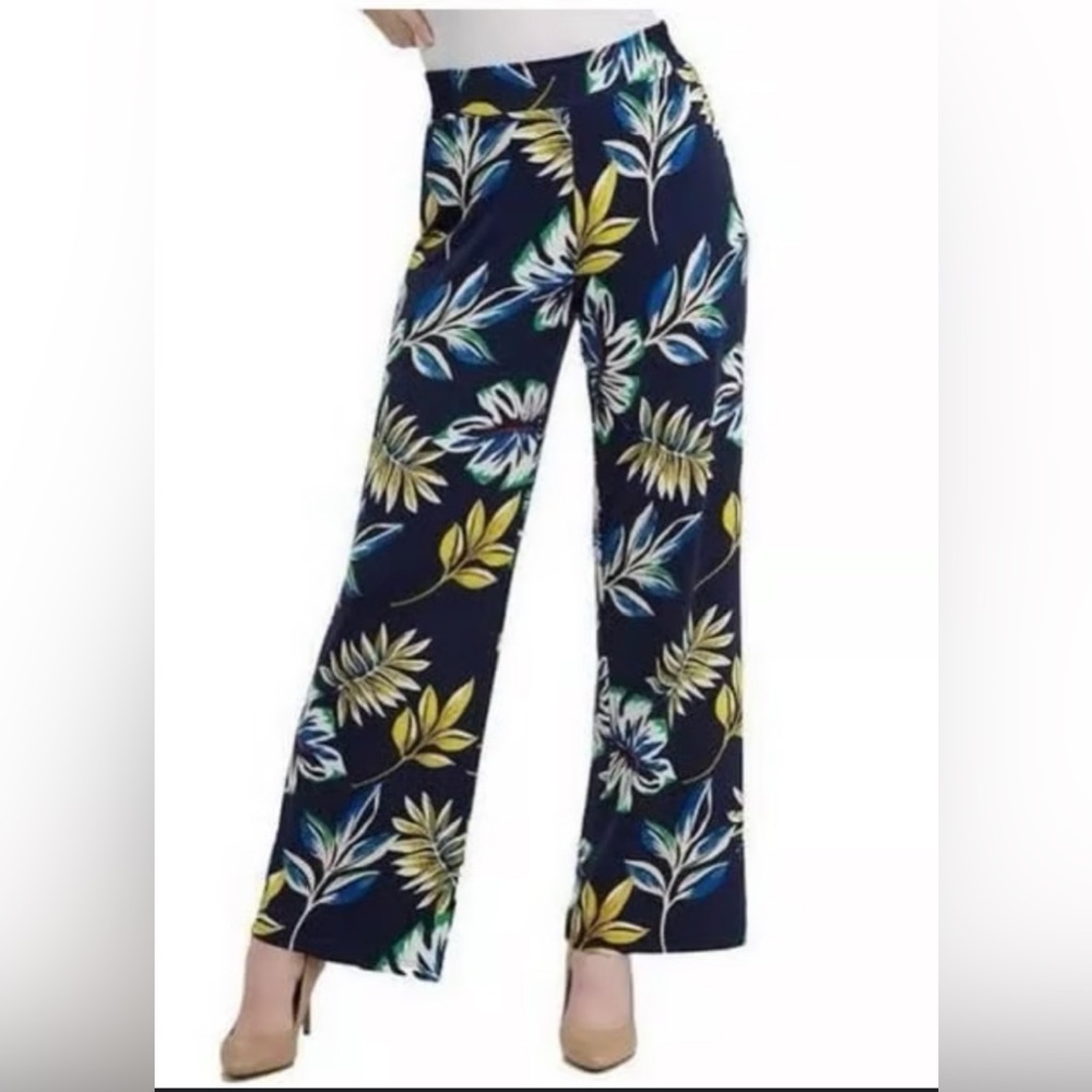 Floral Print Wide-Leg Pants